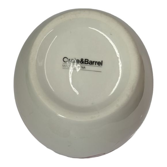 Crate and Barrel Holiday Nesting Bowls Merry Snowflake Red White - Picture 9 of 10